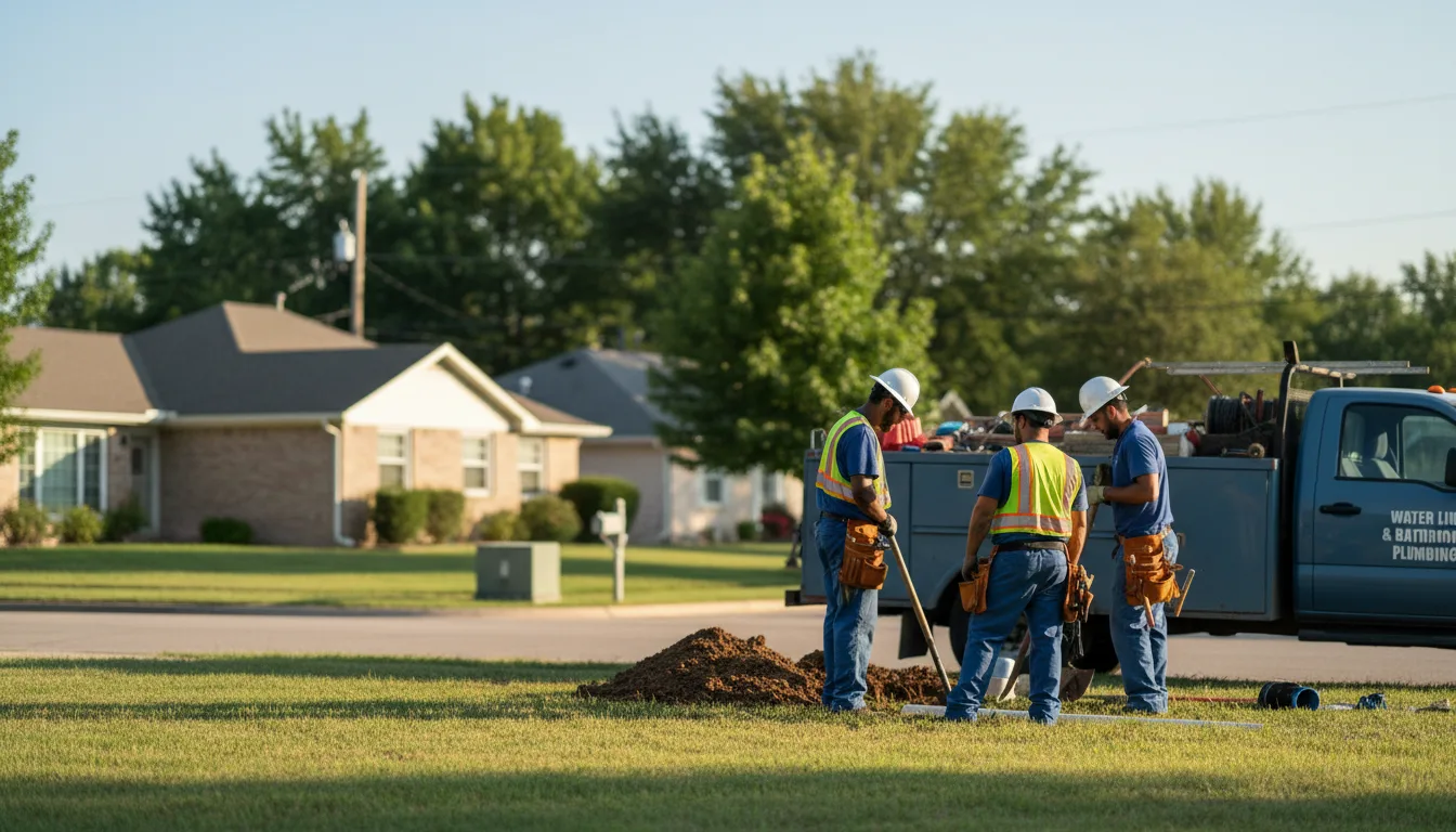 Residential water line and bathroom plumbing service in Watertown, CT